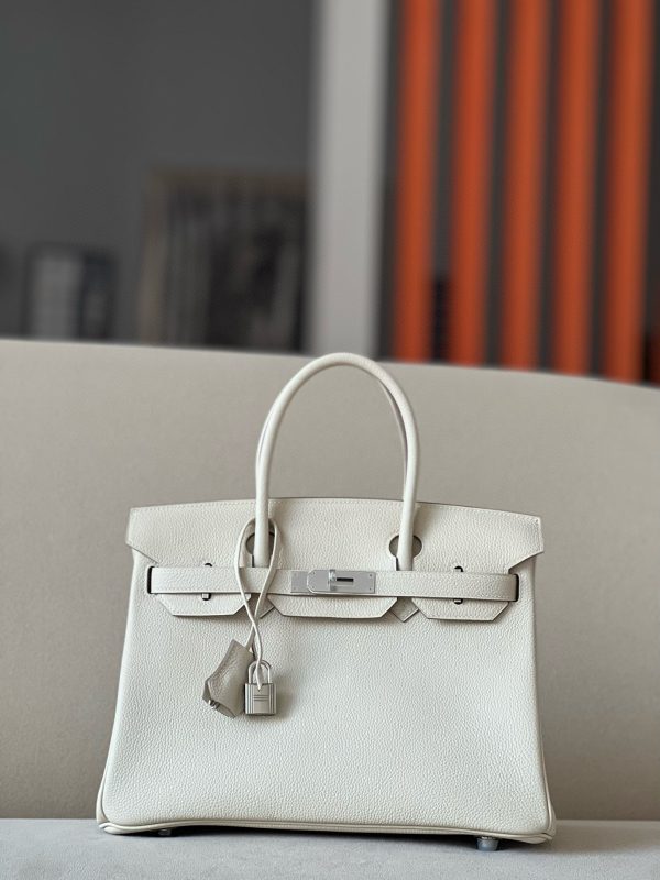 Birkin 30 Togo Craie(10) Palladium Hardware