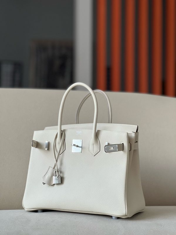 Birkin 30 Togo Craie(10) Palladium Hardware - Image 12