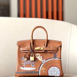 Birkin 25 Barenia Faubourg Gold(37) Gold Hardware