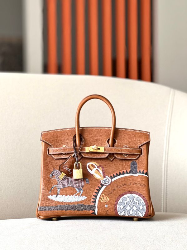 Birkin 25 Barenia Faubourg Gold(37) Gold Hardware