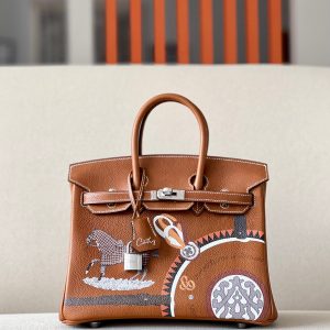 Birkin 25 Barenia Faubourg Gold(37) Palladium Hardware