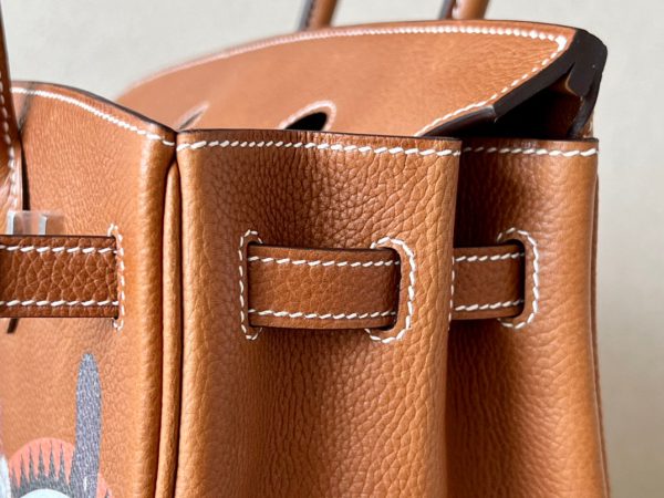 Birkin 25 Barenia Faubourg Gold(37) Palladium Hardware - Image 2