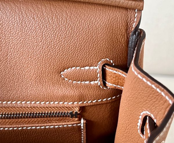 Birkin 25 Barenia Faubourg Gold(37) Palladium Hardware - Image 3