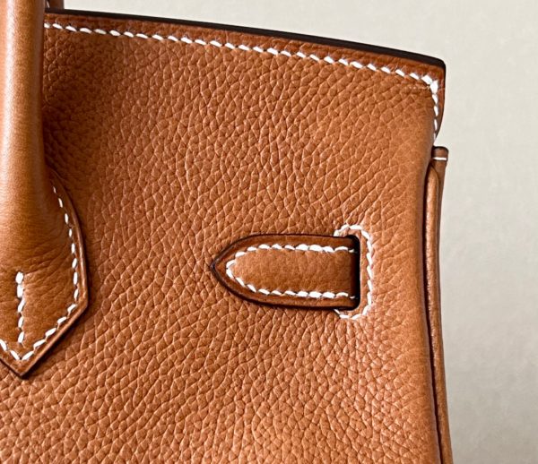 Birkin 25 Barenia Faubourg Gold(37) Palladium Hardware - Image 5