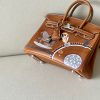 Birkin 25 Barenia Faubourg Gold(37) Palladium Hardware - Image 7