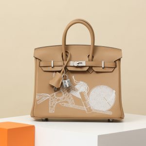 Birkin 25 Swift Chai(0M) Palladium Hardware