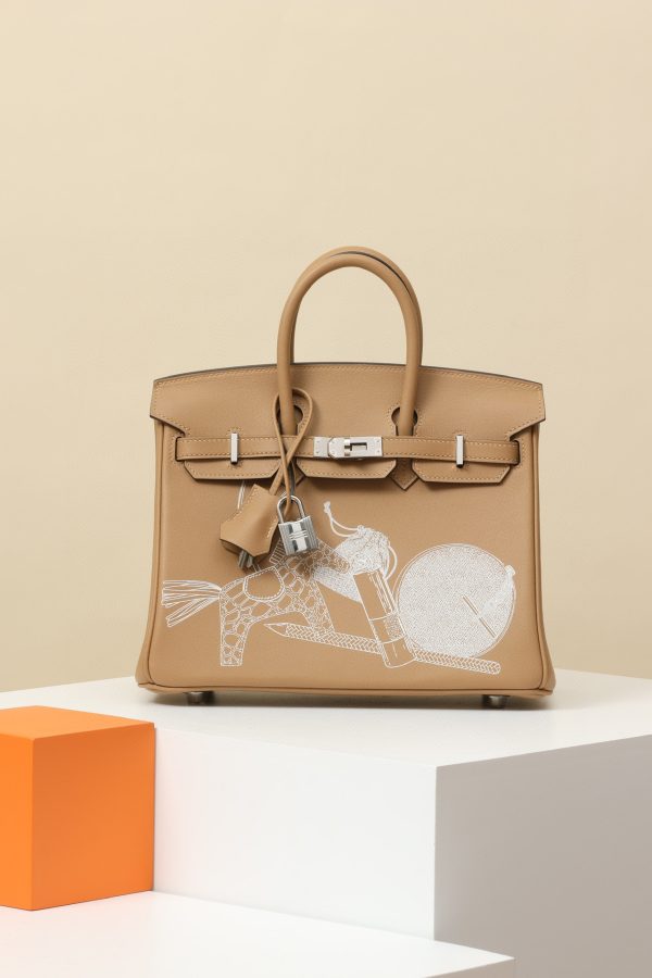 Birkin 25 Swift Chai(0M) Palladium Hardware