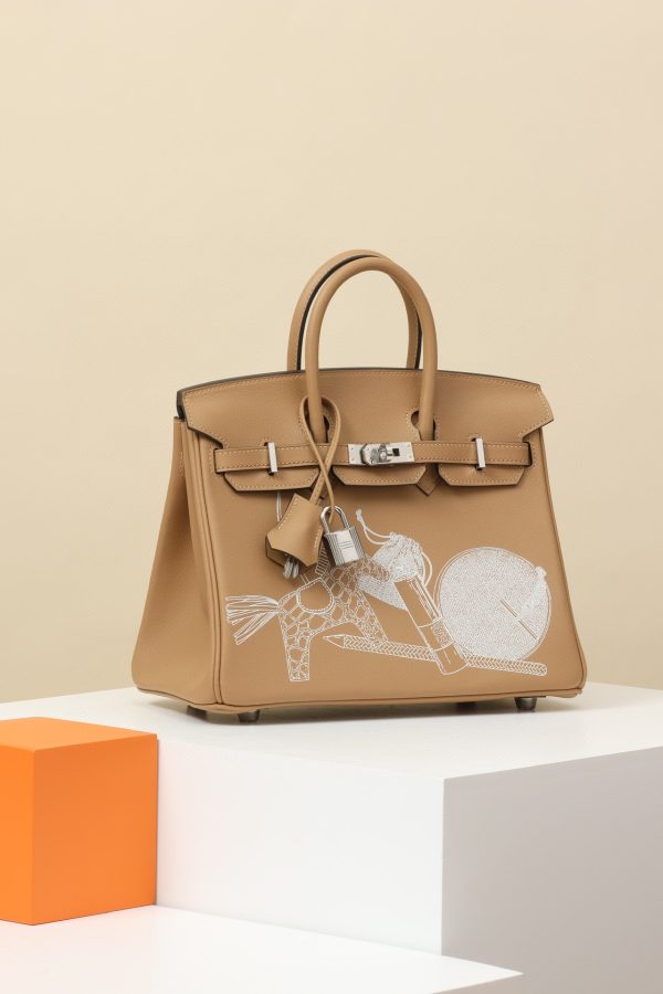 Birkin 25 Swift Chai(0M) Palladium Hardware - Image 2