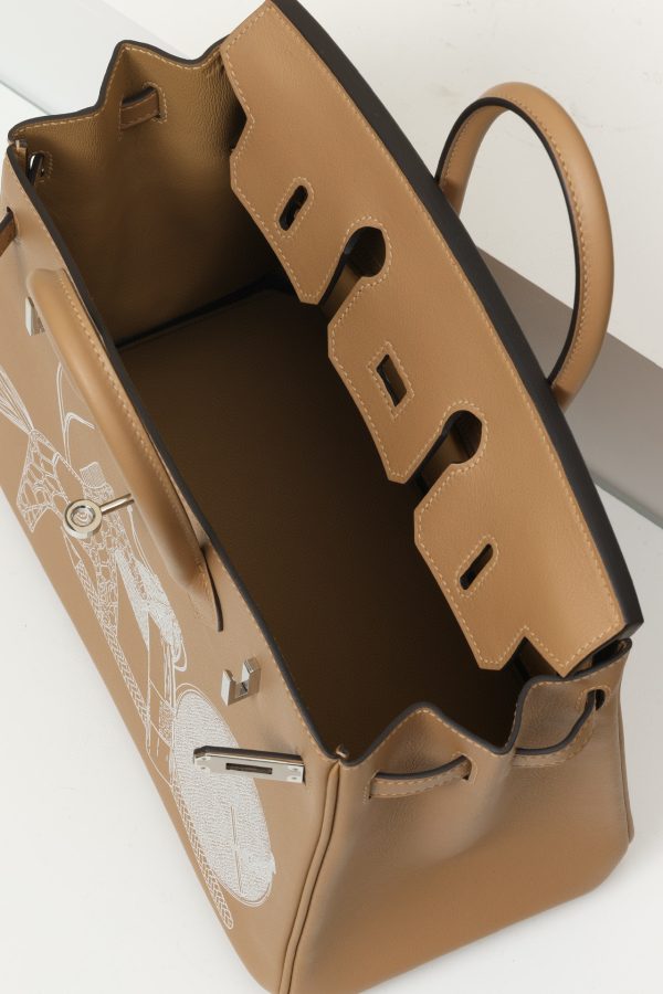 Birkin 25 Swift Chai(0M) Palladium Hardware - Image 7