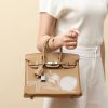 Birkin 25 Swift Chai(0M) Palladium Hardware - Image 9