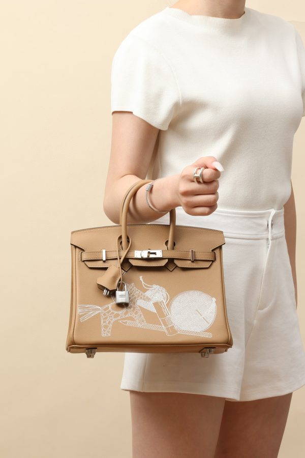 Birkin 25 Swift Chai(0M) Palladium Hardware - Image 9