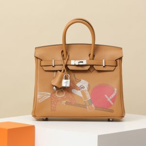 Birkin 25 Swift Biscuit(4B) Palladium Hardware