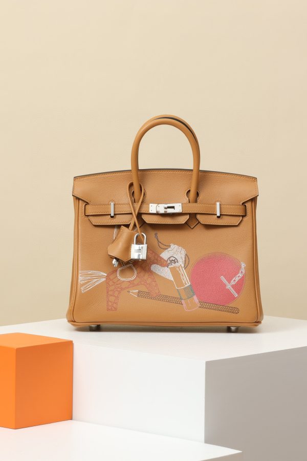 Birkin 25 Swift Biscuit(4B) Palladium Hardware