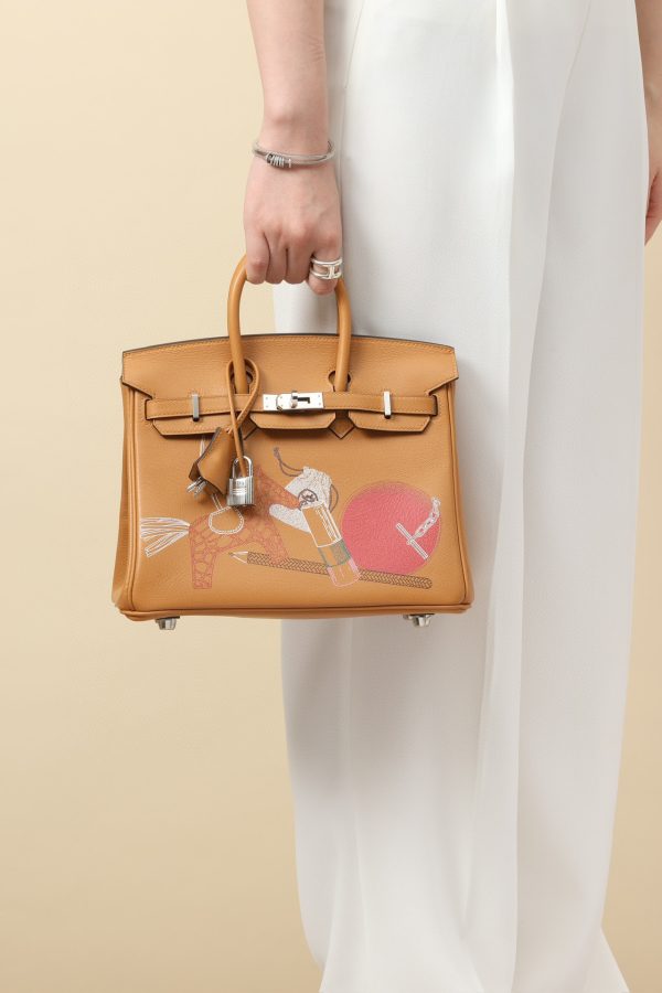 Birkin 25 Swift Biscuit(4B) Palladium Hardware - Image 8