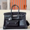 Birkin Cargo 40 Canvas and Swift Noir(89) Palladium Hardware