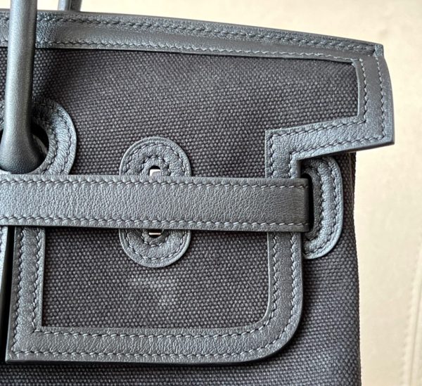 Birkin Cargo 40 Canvas and Swift Noir(89) Palladium Hardware - Image 3