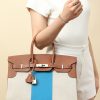 Birkin HSS 35 Barenia and Canvas Gold(37) Gold Hardware - Image 8