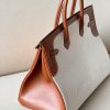 Birkin HSS 35 Barenia and Canvas in Gold(37) Gold hardware - Image 2