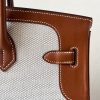 Birkin HSS 35 Barenia and Canvas in Gold(37) Gold hardware - Image 4