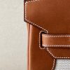 Birkin HSS 35 Barenia and Canvas in Gold(37) Palladium hardware - Image 4