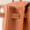Birkin HSS 35 Barenia and Canvas in Gold(37) Gold hardware - Image 2