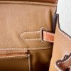 Birkin HSS 35 Barenia and Canvas in Gold(37) Gold hardware - Image 3