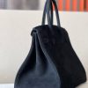 Birkin 35 Suede Noir(89) Palladium Hardware - Image 2