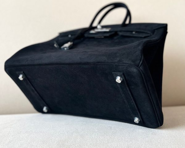 Birkin 35 Suede Noir(89) Palladium Hardware - Image 3