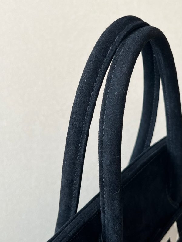 Birkin 35 Suede Noir(89) Palladium Hardware - Image 4