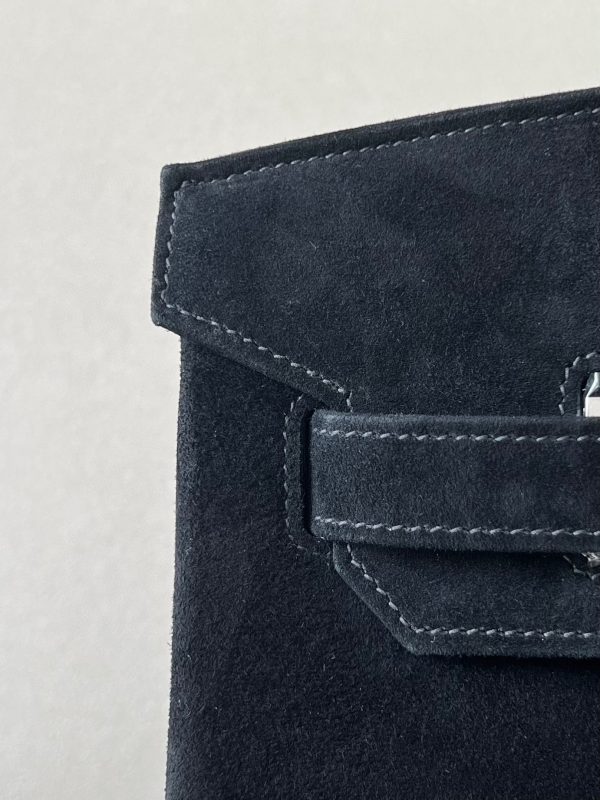 Birkin 35 Suede Noir(89) Palladium Hardware - Image 5