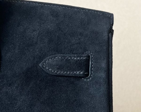 Birkin 35 Suede Noir(89) Palladium Hardware - Image 6