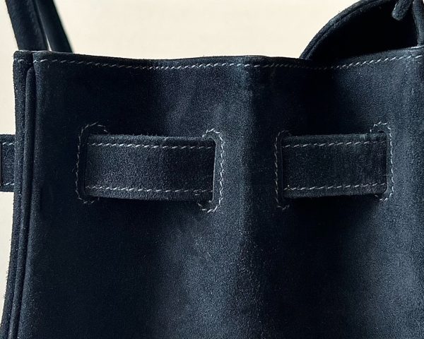 Birkin 35 Suede Noir(89) Palladium Hardware - Image 8