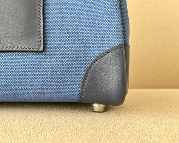 Birkin Cargo 35 Canvas and Swift Blue Ocean(Z7) and Blue Marine(78) Palladium Hardware - Image 7