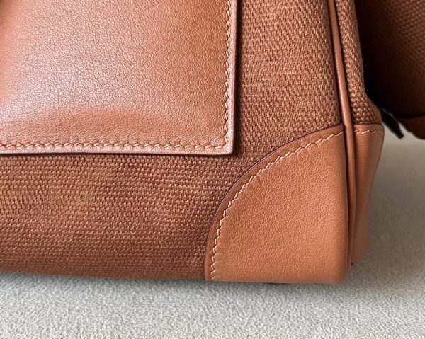 Birkin Cargo 35 Canvas and Swift Gold(37) Palladium Hardware - Image 4