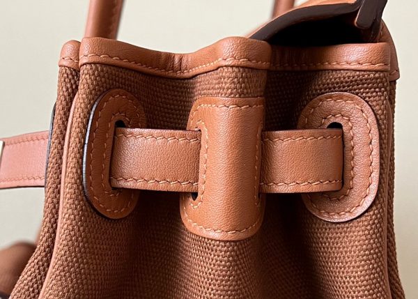 Birkin Cargo 35 Canvas and Swift Gold(37) Palladium Hardware - Image 7
