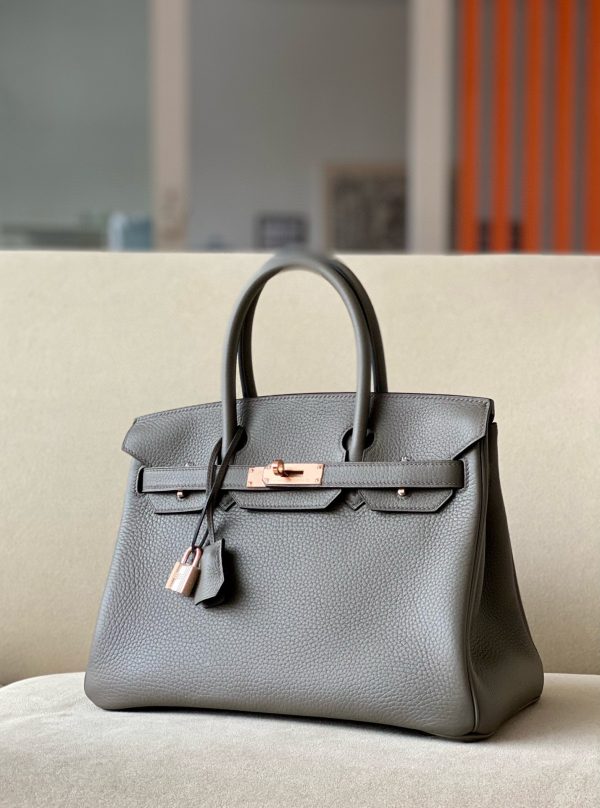 Birkin 30 Togo Etain(8F) Rose Gold Hardware