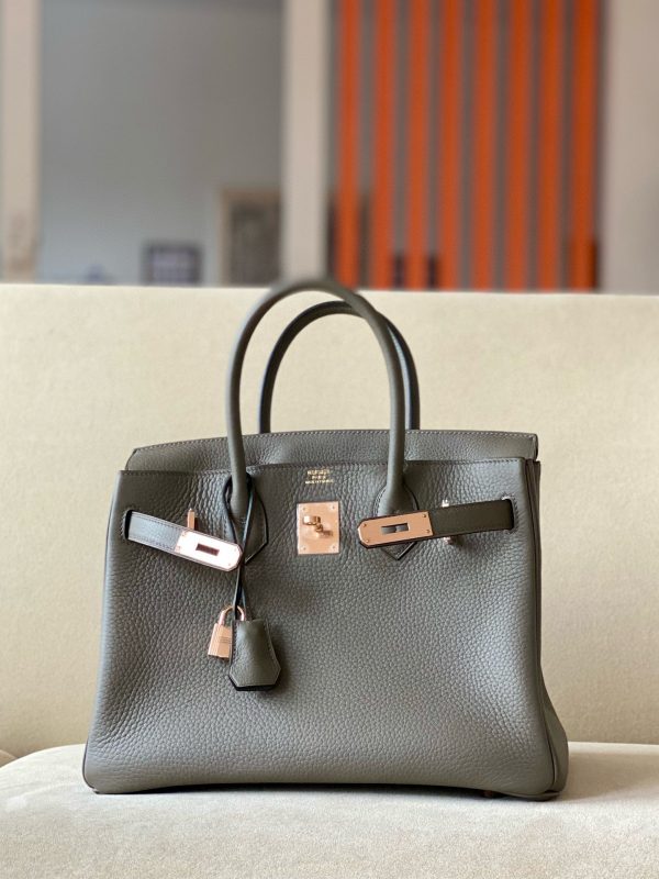 Birkin 30 Togo Etain(8F) Rose Gold Hardware - Image 3