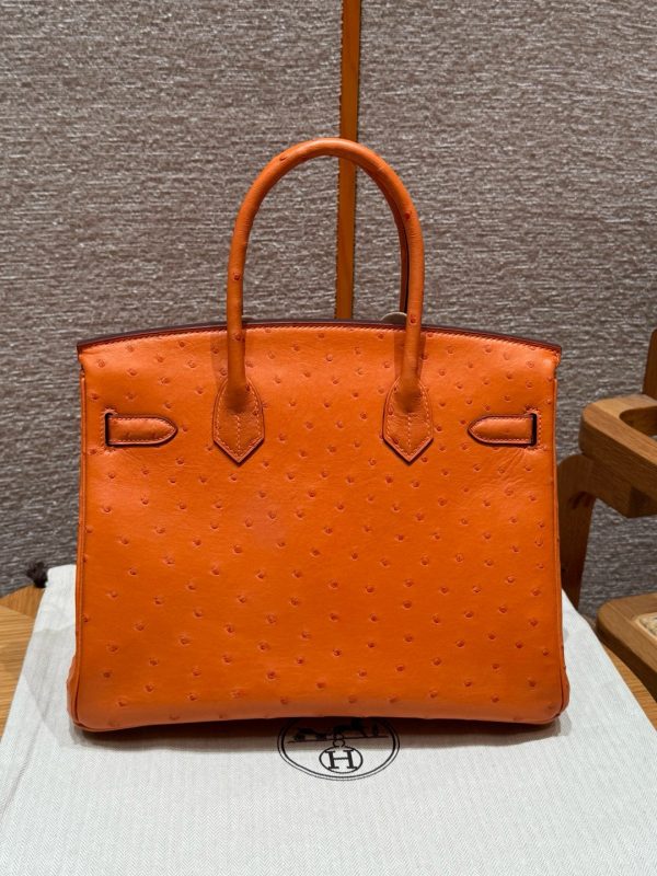 Birkin 30 Ostrich Orange (93) Gold Hardware - Image 2