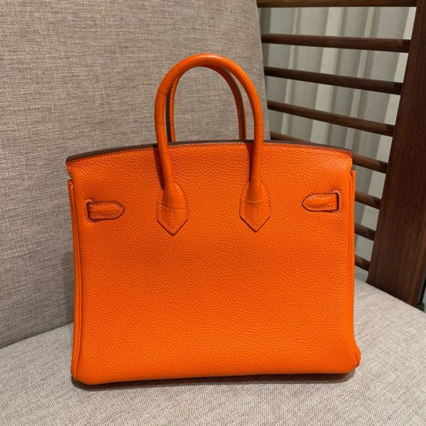 Birkin Touch ?30 Togo With Crocodile Orange (93) Gold Hardware - Image 5