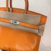 Birkin 25 Lizard Orange (93) Palladium Hardware - Image 3