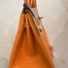 Birkin 25 Lizard Orange (93) Palladium Hardware - Image 6