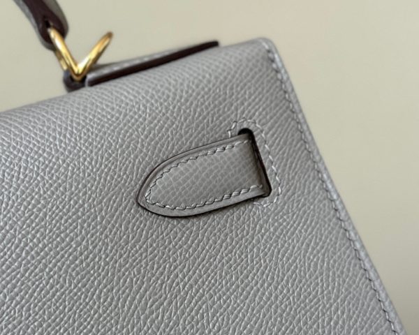 Kelly 28 Epsom Gris Asphalte (M8) Gold Hardware - Image 3