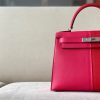 Kelly HSS 28 Epsom Rouge de Coeur(S3) and Rose Extreme(I6) and Blue Zanzibar(B3) Palladium Hardware - Image 2