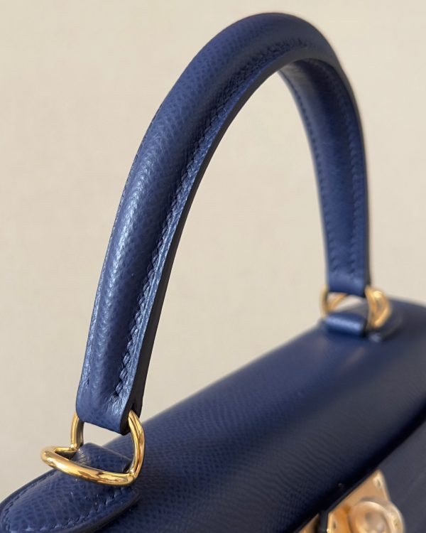 Kelly 25 Epsom Blue saphir (73) Gold Hardware - Image 3