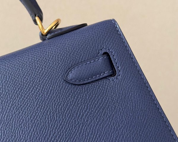 Kelly 25 Epsom Blue saphir (73) Gold Hardware - Image 5