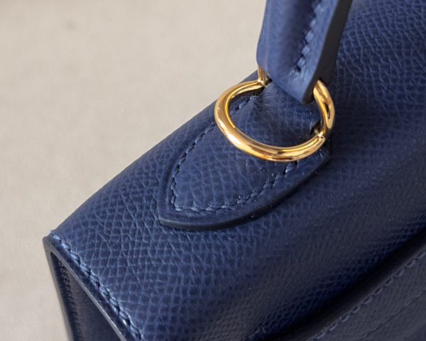 Kelly 25 Epsom Blue saphir (73) Gold Hardware - Image 8