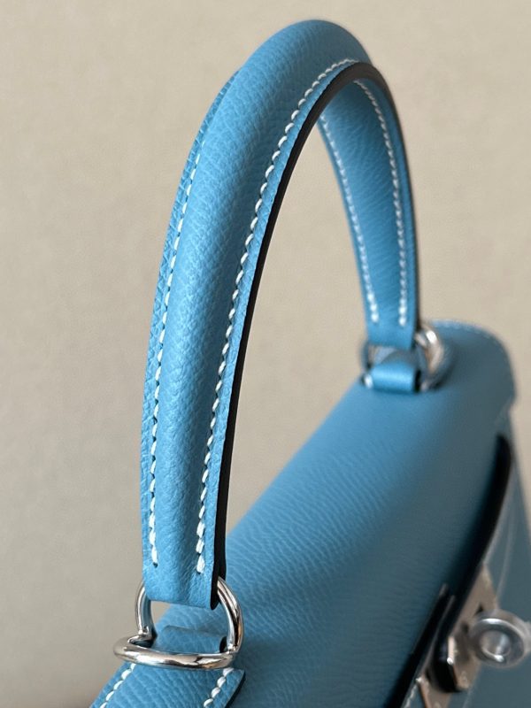 Kelly 25 Epsom New Blue Jean (D2) Palladium Hardware - Image 3