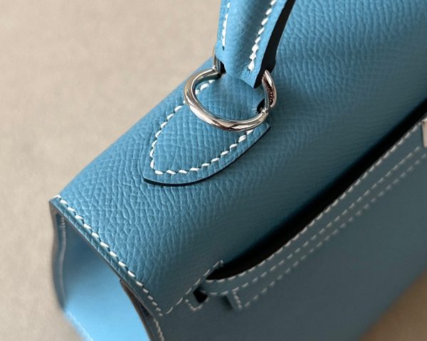 Kelly 25 Epsom New Blue Jean (D2) Palladium Hardware - Image 5