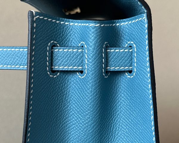 Kelly 25 Epsom New Blue Jean (D2) Palladium Hardware - Image 7