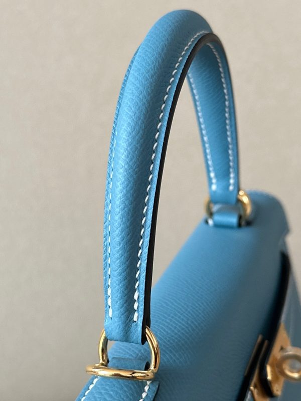 Kelly 25 Epsom New Blue Jean (D2) Gold Hardware - Image 8